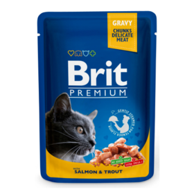 Brit Premium Cat Pouches with Salmon & Trout 100 g