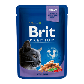 Brit Premium Cat Pouches with Cod Fish 100 g