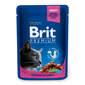 Brit Premium Cat Pouches with Chicken & Turkey 100 g