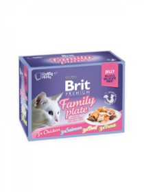 Brit Premium Cat Delicate Fillets in Jelly Family Plate (12 x 85 g) 1,02 kg