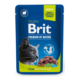 Brit Premium Cat Pouches Lamb for Sterilized 100 g