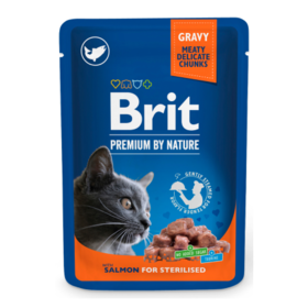 Brit Premium Cat Pouches Salmon for Sterilized 100 g