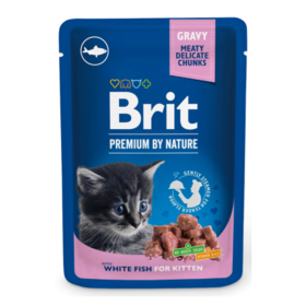 Brit Premium Cat Pouches with Fish Kitten 100 g