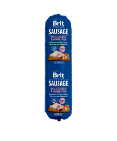 Brit Sausage Chicken & White Fish 800 g