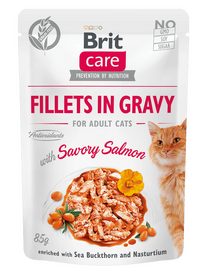 Brit Care Cat Fillets in Gravy with Savory Salmon 85 g