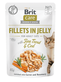 Brit Care Cat Fillets in Jelly with Fine Trout & Cod 85 g