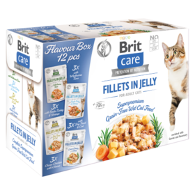 Brit Care Cat Flavour box Fillet in Jelly, 4*3 pcs. (12*85 g) 1,02 kg