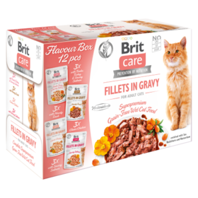 Brit Care Cat Flavour box Fillet in Gravy, 4*3 pcs 1,02 kg