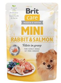 Brit Care Mini Rabbit&Salmon fillets in gravy 85 g