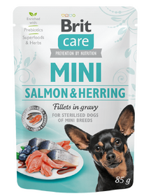 Brit Care Mini Salmon&Herring sterilised fillets in gravy 85 g