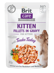 BCC Kitten. Fillets in Gravy w/Tender Turkey 85 g