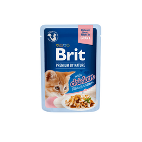 Brit Premium Cat Delicate Fillets in Gravy with Chicken for Kitten 85 g