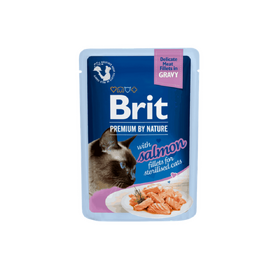 Brit Premium Cat Delicate Fillets in Gravy with Salmon for Sterilised 85 g