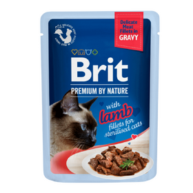 Brit Premium Cat Delicate Fillets in Gravy with Lamb for Sterilised 85 g