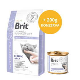 Brit GF Veterinary Diets Cat Gastrointestinal 2 kg + masová konzerva 200 g