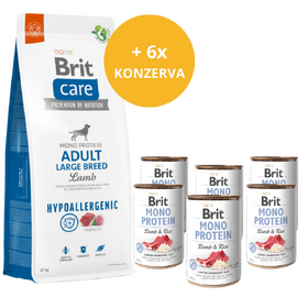 Brit Care Dog Hypoallergenic Adult Large Breed 12 kg + 6 x masová konzerva ZDARMA