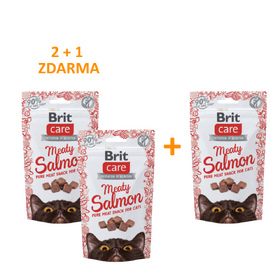 2+1 Brit Care Cat Snack Meaty Salmon 50 g