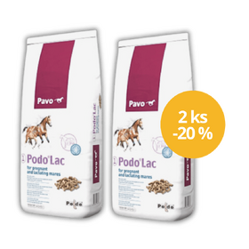 2 x PAVO  Podo®  LAC pellets 20 kg ZA VÝHODNOU CENU