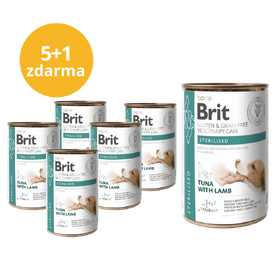 5+1 ZDARMA Brit Veterinary Care Dog Gluten&Grain free Sterilised 400 g