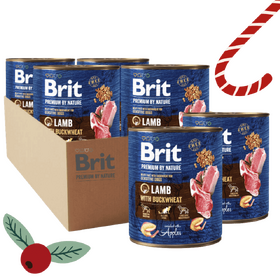 4 + 2 ZDARMA Brit Premium by Nature Lamb with Buckwheat 800 g