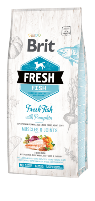 Brit Fresh Fish with Pumpkin Adult Large Muscles & Joints - 1