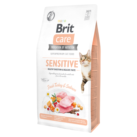 Brit Care Cat Grain-Free SENSITIVE HEALTHY DIGESTION AND DELICATE TASTE - 1