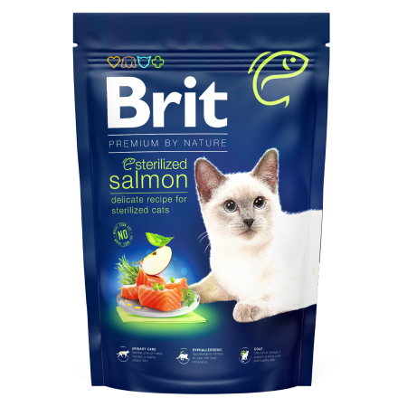 Brit Premium by Nature Cat Sterilized Salmon - 1