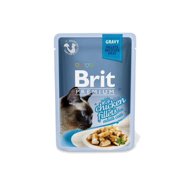 Brit Premium Cat Delicate Fillets in Gravy with Chicken 85 g