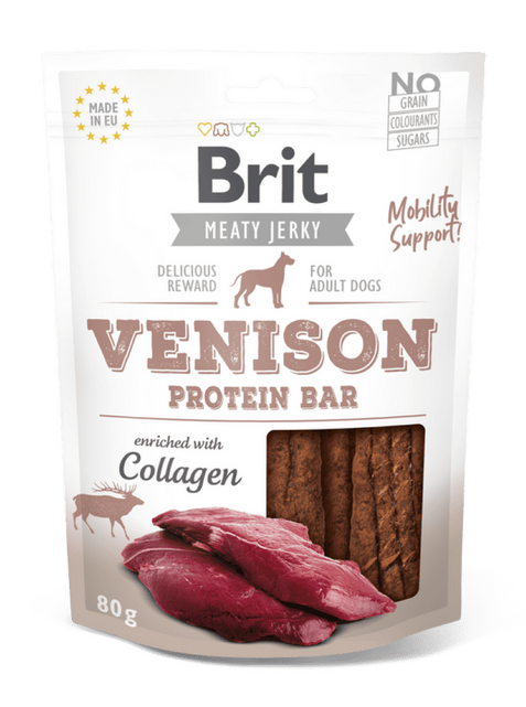 Brit Meat Jerky Snack – Venison Protein bar - 1