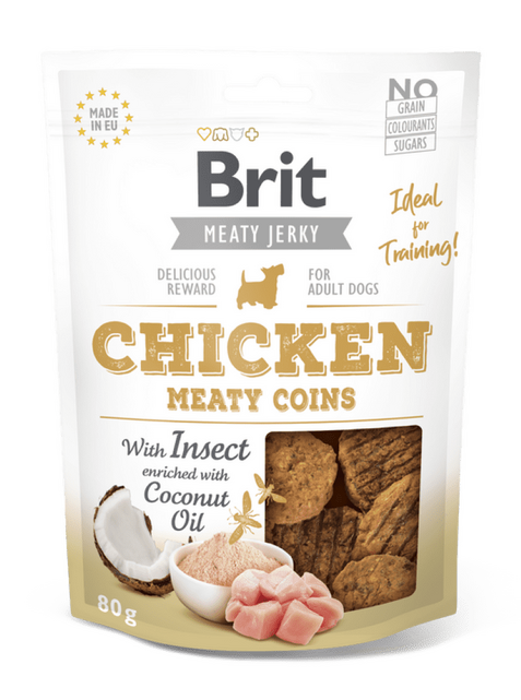 Brit Meat Jerky Snack – Meaty coins with Insect - 1