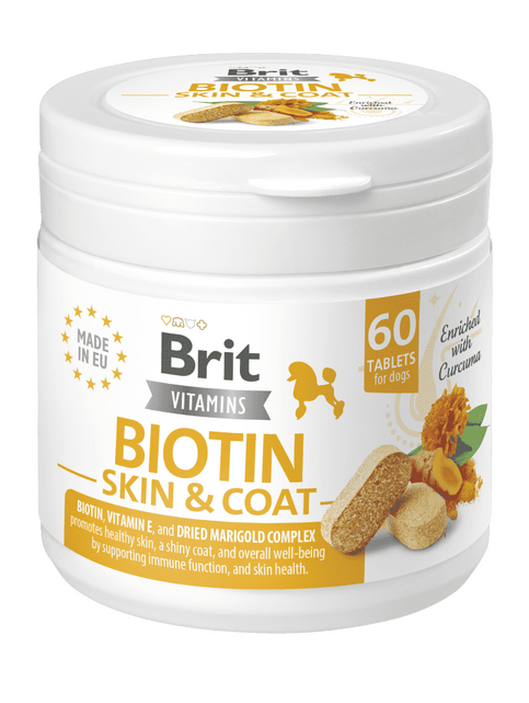 Brit Vitamins Biotin Skin & Coat Care (60 Tablets) 120 g