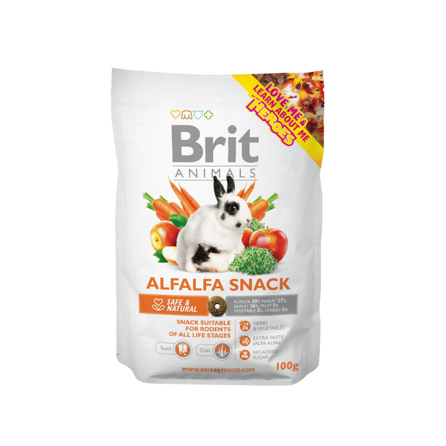 Brit Animals ALFALFA SNACK for RODENTS 100 g - 1