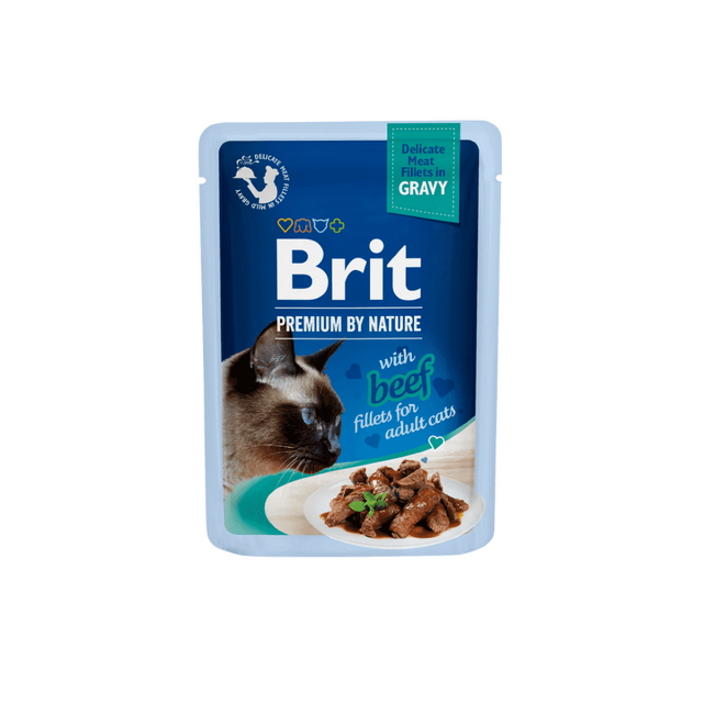 Brit Premium Cat Delicate Fillets in Gravy with Beef 85 g