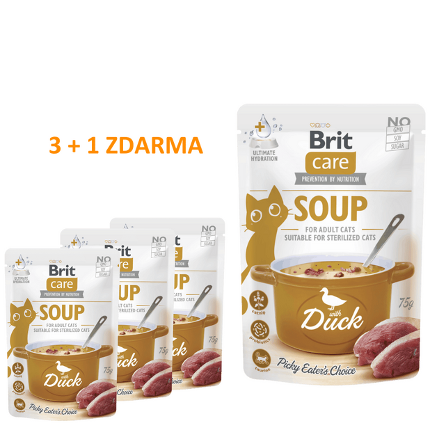 4 x Brit Care Soup with Duck for Cats 75 g - 1