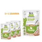 4 x Brit Care Soup with Turkey for Cats 75 g - 1/4