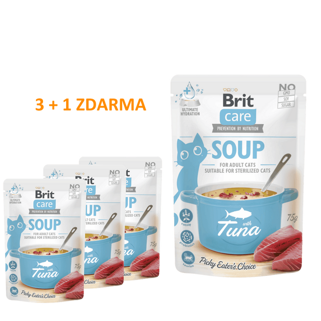 4 x Brit Care Soup with Tuna for Cats 75 g - 1