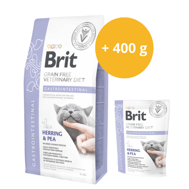 Brit GF Veterinary Diets Cat Gastrointestinal 5 kg + 400 g