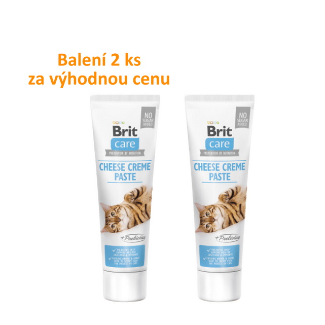 2 x Brit Care Cat Paste Cheese Creme enriched with Prebiotics 100 g ZA VÝHODNOU CENU - 1