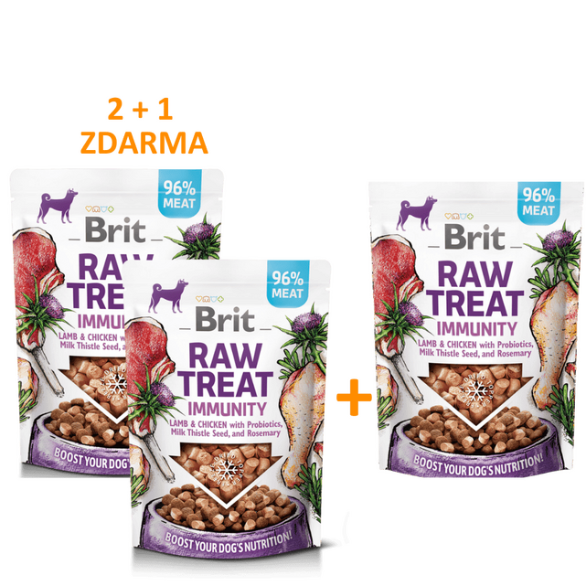 2+1 Brit RAW TREAT Immunity. Freeze-dried treat and topper. Lamb&Chicken 40 g - 1