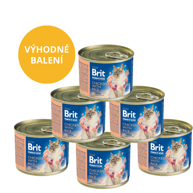 6 x Brit Premium by Nature Chicken with Rice 200 g ZA VÝHODNOU CENU - 1