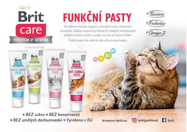 2 x Brit Care Cat Paste Cheese Creme enriched with Prebiotics 100 g ZA VÝHODNOU CENU - 3